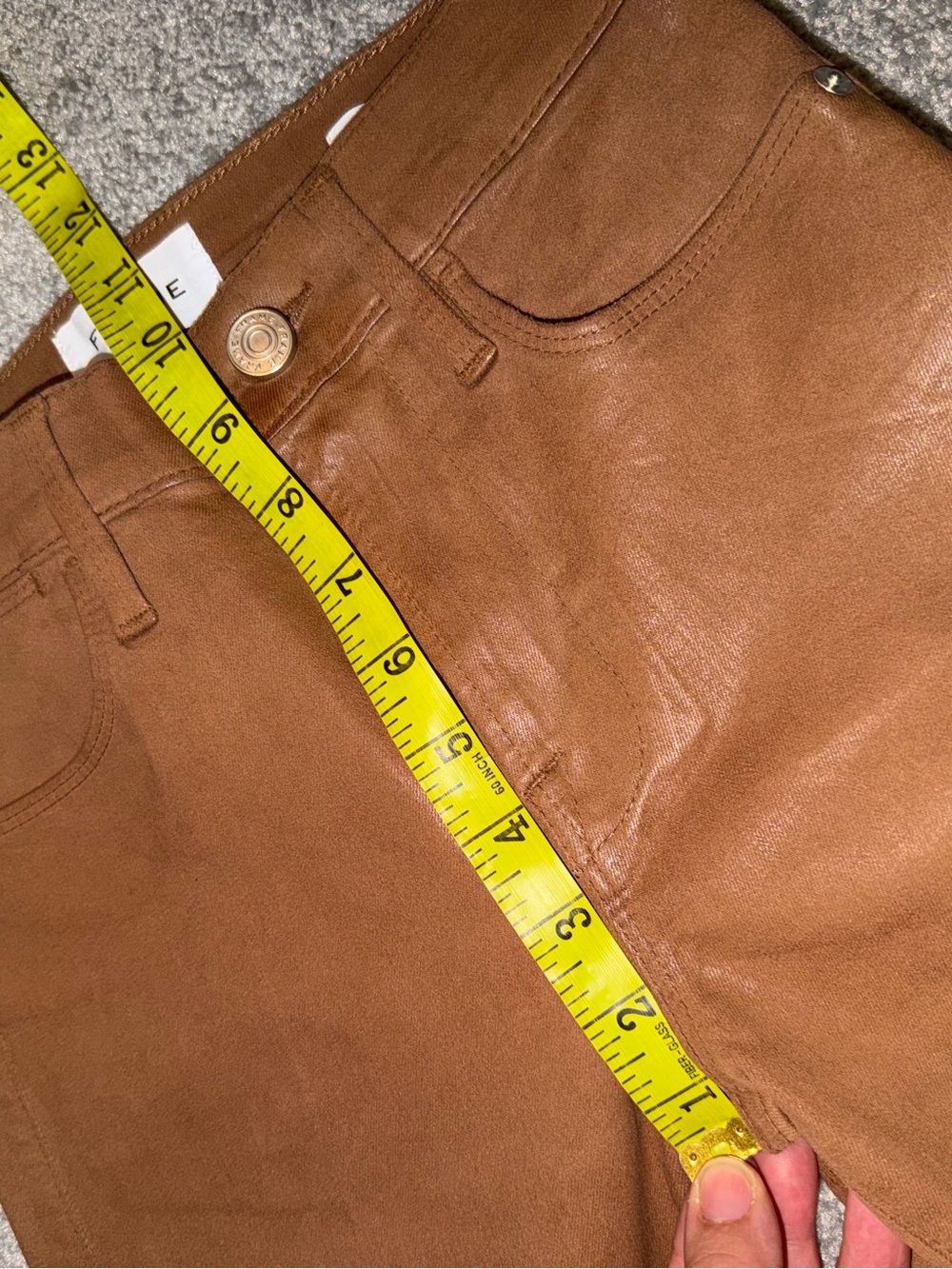 Frame Le High brown latte straight jeans 24 warm earthy‎ minimalism neutral - Picture 6 of 14